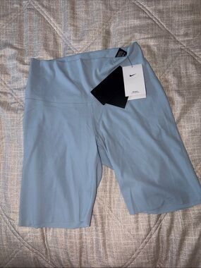 Nike Women’s Pale Blue High-Rise Bike:Training Shorts